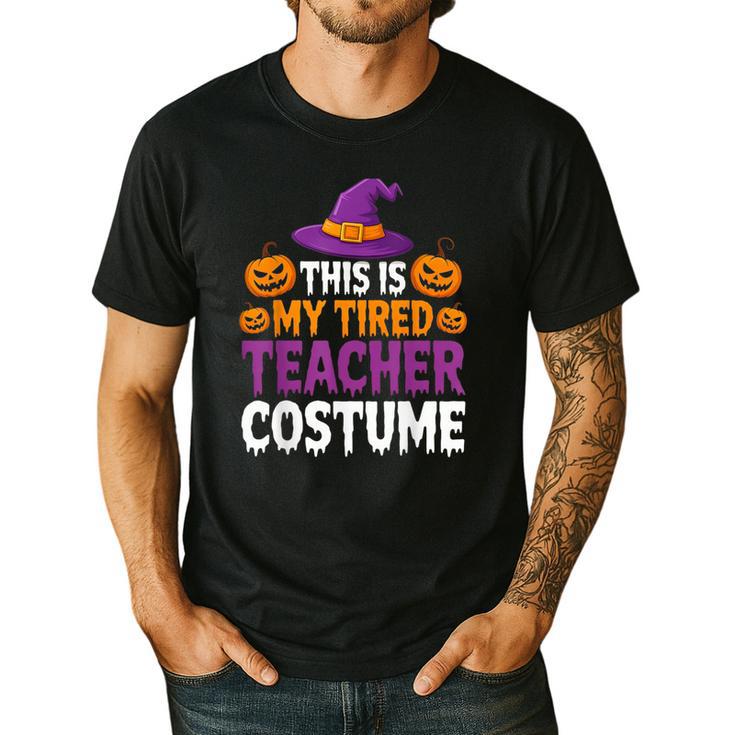 Halloween Costumes For Teachers Tired Teacher Costume Tee Men's Casual T-Shirt