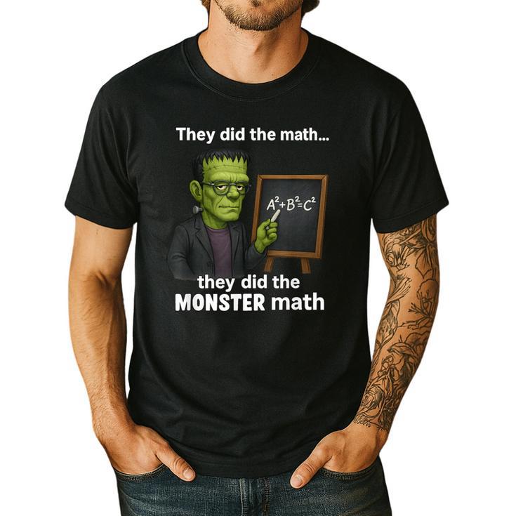 Halloween Monster Math Pun Teacher Humor Men's Casual T-Shirt