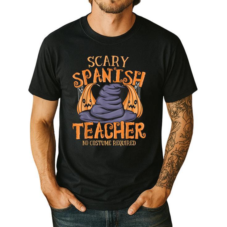 Halloween Scary Spanish Teacher No Costume Required For Men Women Men's Casual T-Shirt