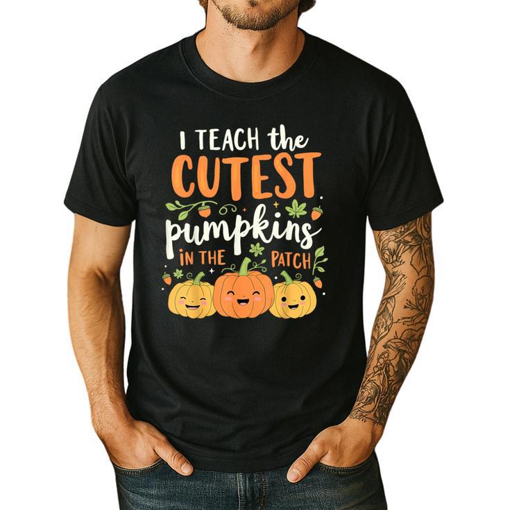 Halloween Teacher I Teach The Cutest Pumpkins In The Patch Men's Casual T-Shirt