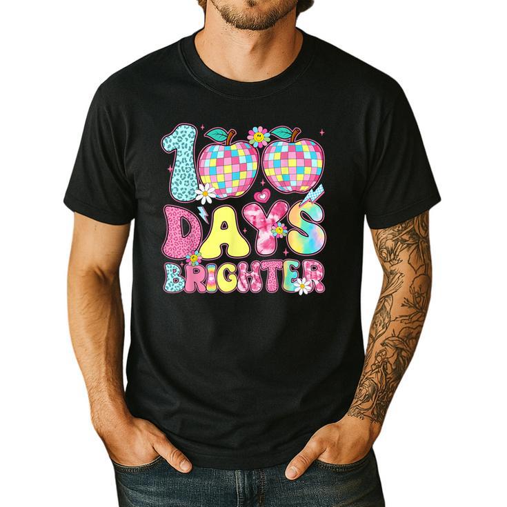 Happy 100th Day Of School 100 Days Brighter Teachers Kids Men's Casual T-Shirt