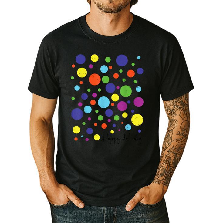 Happy Dot Day 2025 Polka Dot Boys Girls Kids Teacher Dot Day Men's Casual T-Shirt Happy Dot Day 2025 Polka Dot Boys Girls Kids Teacher Dot Day Men's Casual T-Shirt