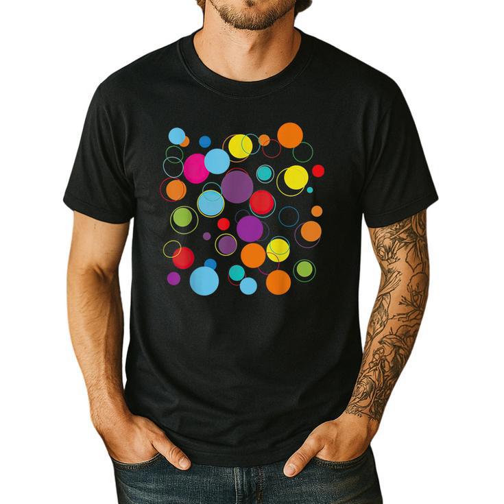 Happy Dot Day Colorful Polka Dot Art Teacher Student Kids Men's Casual T-Shirt
