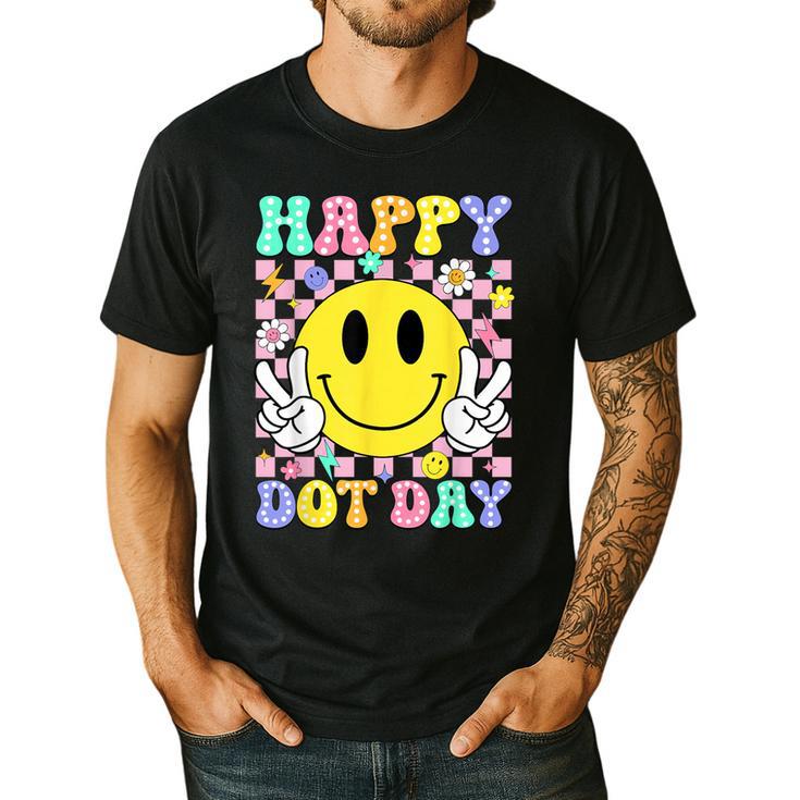 Happy Dot Day Shirts Teacher Student Girls Kids Smile Face Men's Casual T-Shirt