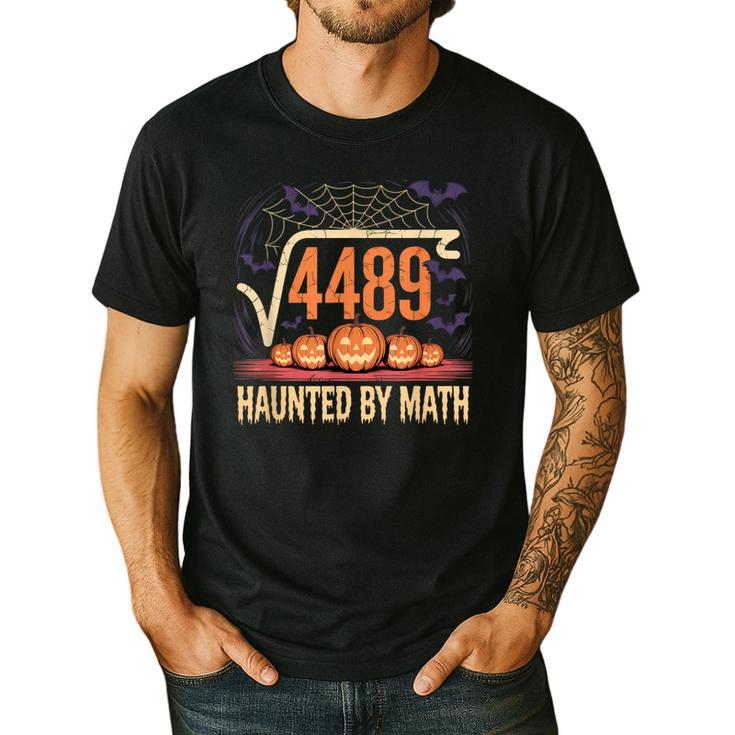 Haunted By Math 67 Meme Math Teacher Square Root 4489 Men's Casual T-Shirt