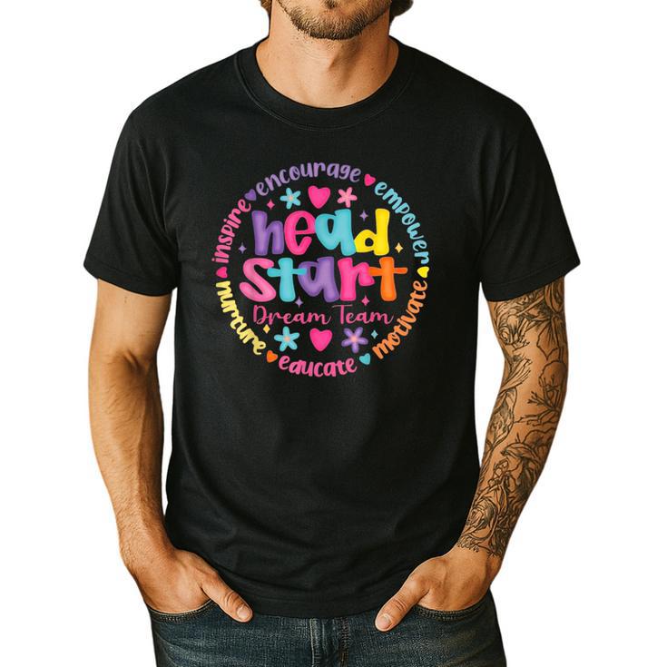 Head Start Dream Team Squad Teacher Headstart Back To School Men's Casual T-Shirt