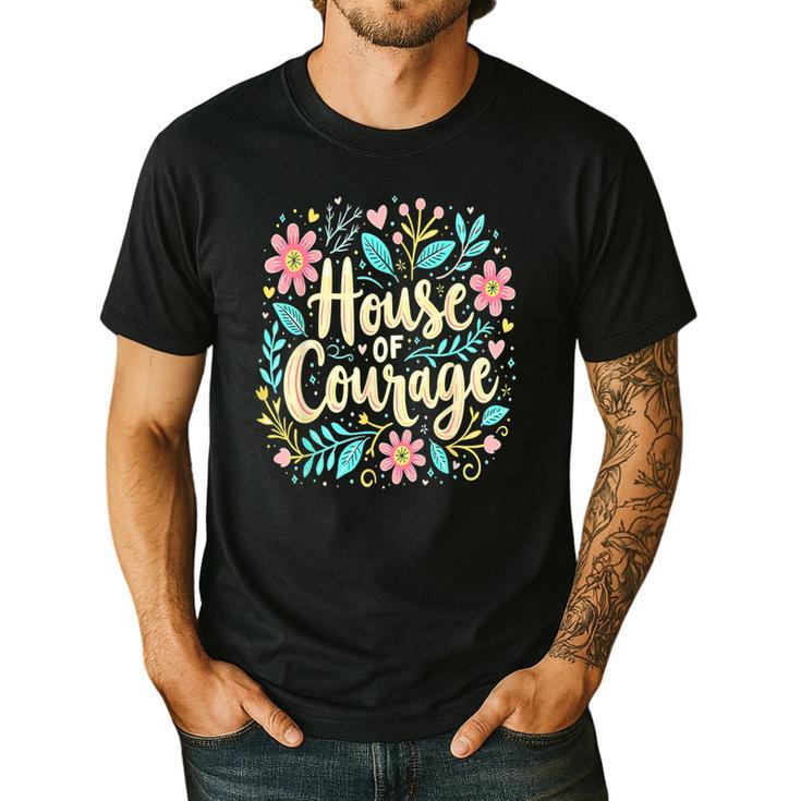 House Of Courage Flowers RCA School Teacher Student Tee Men's Casual T-Shirt