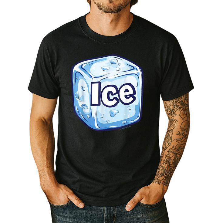 Ice Halloween Pun Costume Easy Lazy Team Group Teacher Men's Casual T-Shirt
