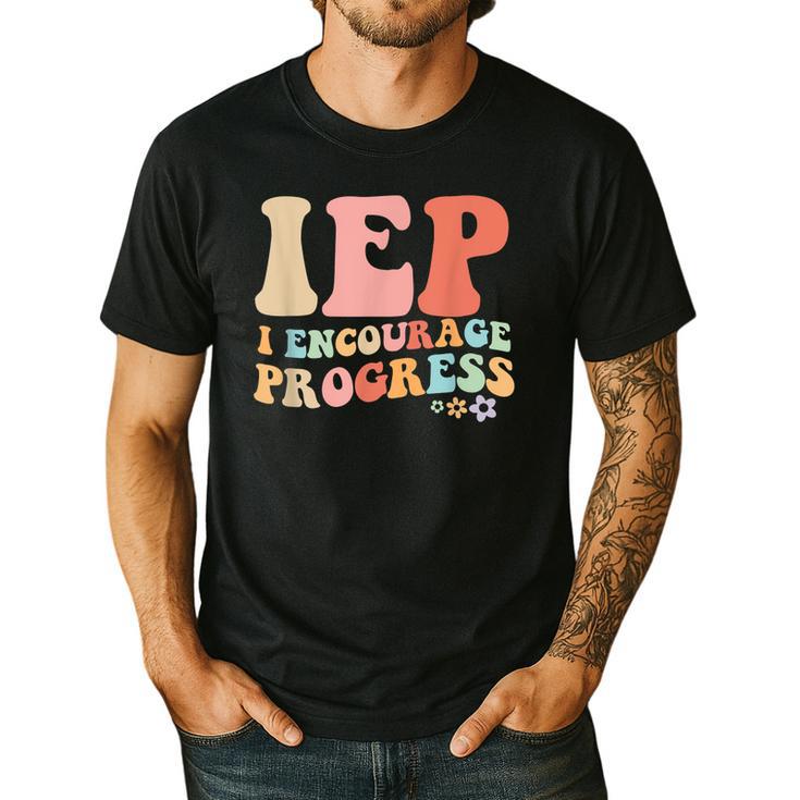IEP I Encourage Progress Special Education Teacher Graphics Men's Casual T-Shirt