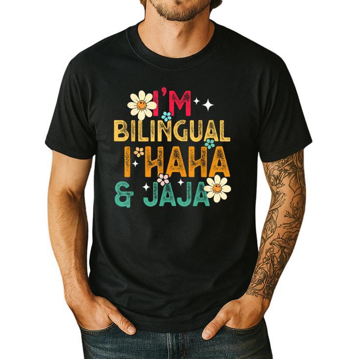 I’m Bilingual I Haha And Jaja Spanish Teacher Bilingual For Men Women Girls Kids Men's Casual T-Shirt