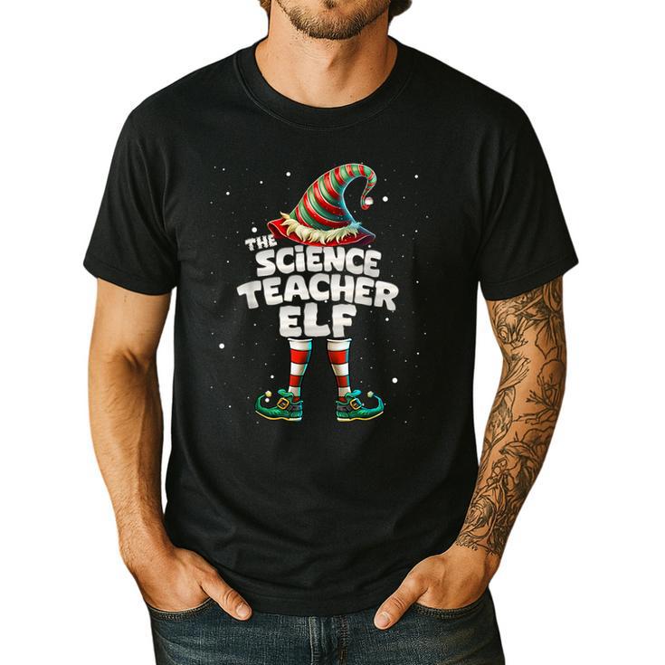 I'm The Science Teacher Elf Family Matching Group Christmas Men's Casual T-Shirt