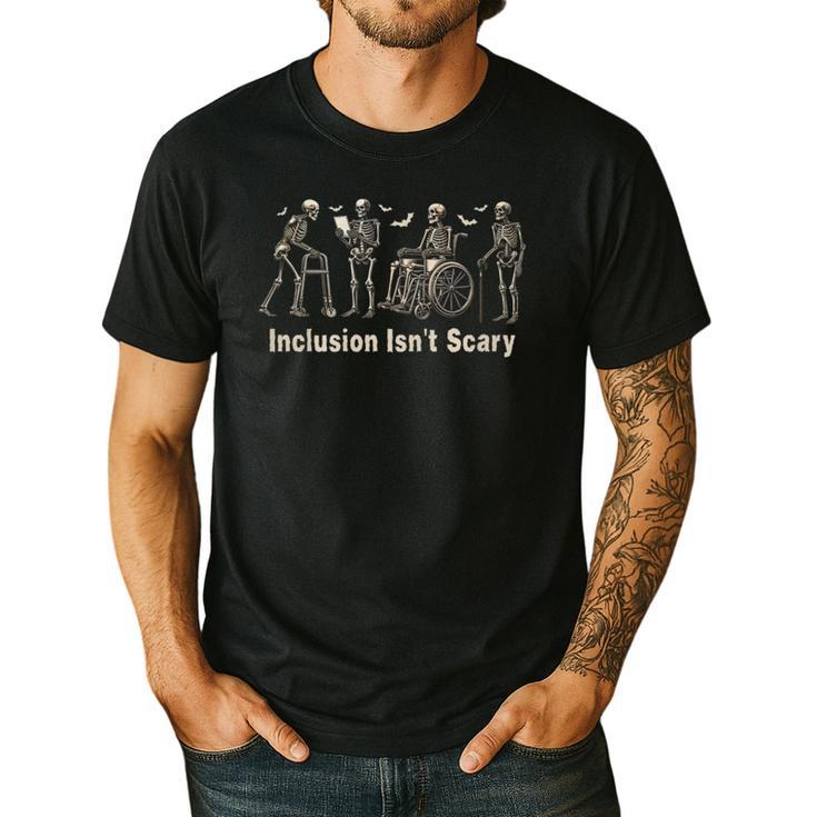 Inclusion Isn't Scary Skeleton Halloween Sped Teacher Premium Tri-Blend Men's Casual T-Shirt Inclusion Isn't Scary Skeleton Halloween Sped Teacher Premium Tri-Blend Men's Casual T-Shirt