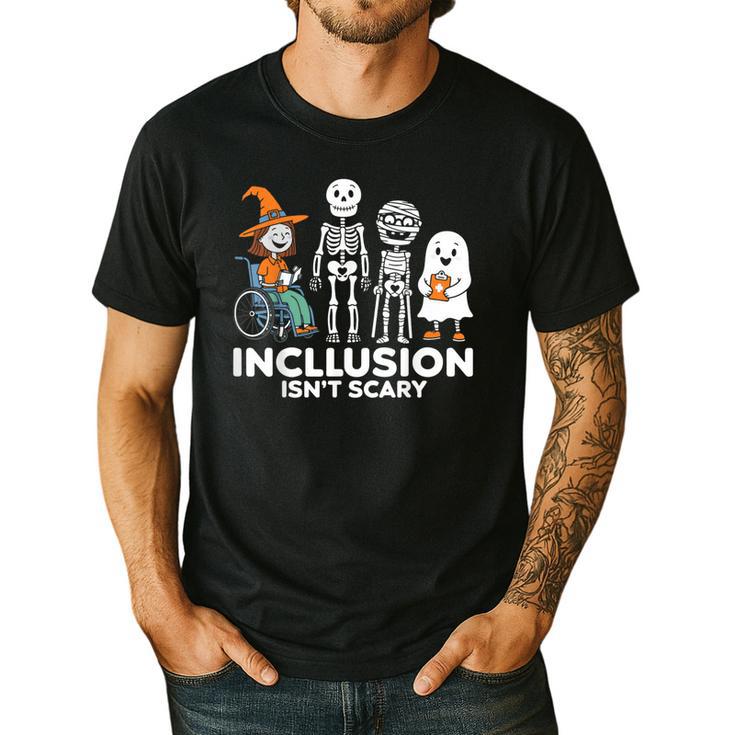 Inclusion Isn't Scary SLP Halloween Costume Sped Teacher Men's Casual T-Shirt