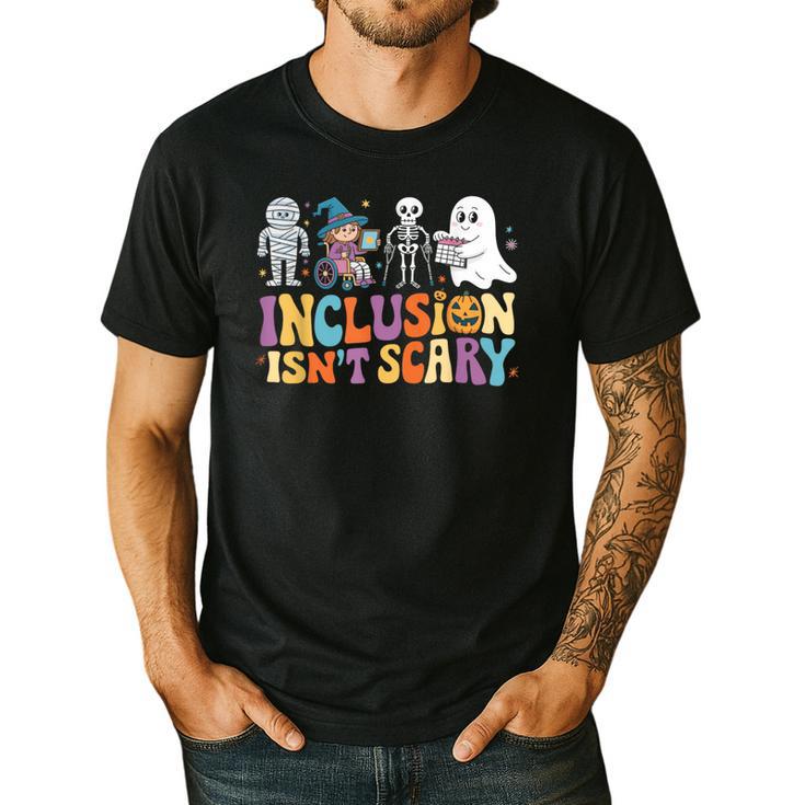 Inclusion Isn't Scary SLP Halloween Sped Teacher Men's Casual T-Shirt