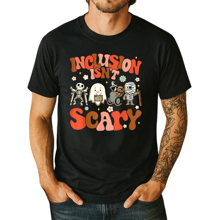 Inclusion Isn't Scary SLP Sped Teacher Halloween Men's Casual T-Shirt
