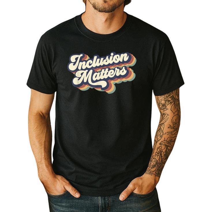 Inclusion Matters Retro Special Education Teacher Women Men's Casual T-Shirt