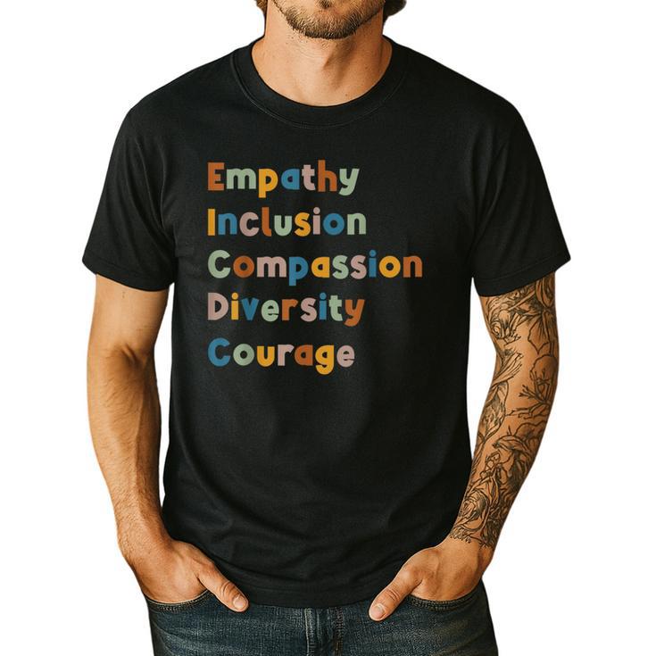 Inclusive Teacher Diversity Inclusion Empathy Teacher Team Men's Casual T-Shirt