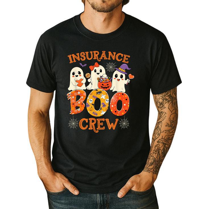 Insurance Boo Crew Halloween Spooky Costume Teacher Men's Casual T-Shirt