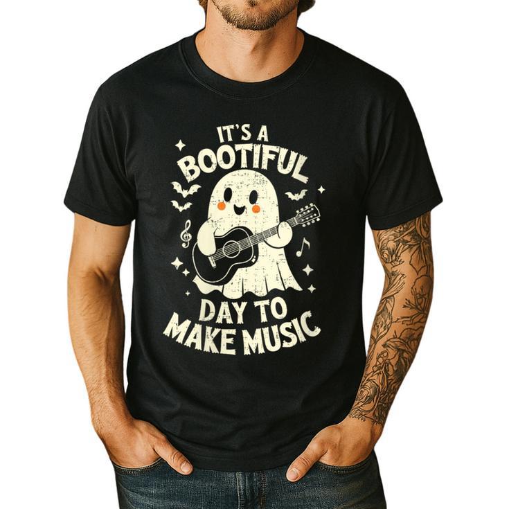 It's A Bootiful Day To Make Music Halloween Music Teacher Men's Casual T-Shirt