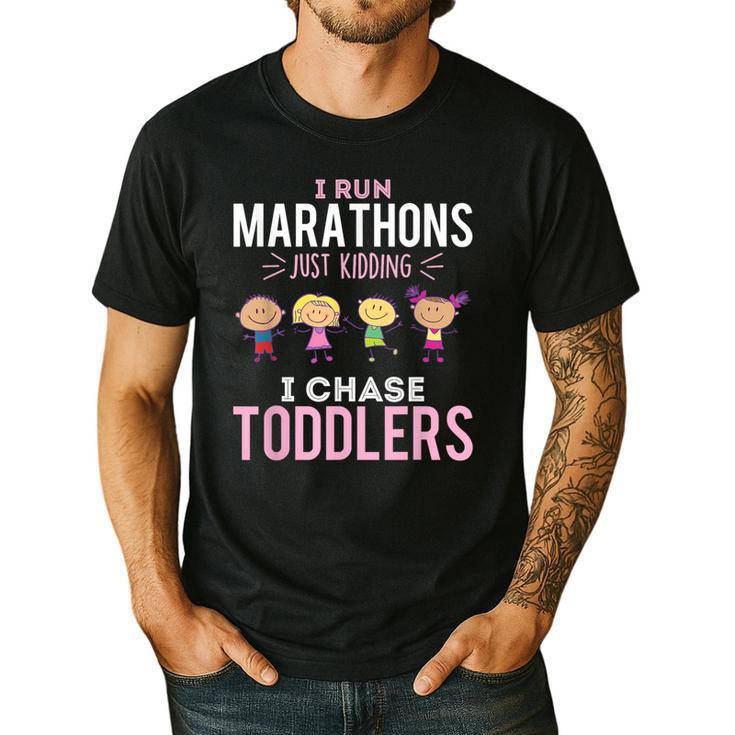 Just Kidding I Chase Toddlers Daycare Provider Nanny Teacher Men's Casual T-Shirt Just Kidding I Chase Toddlers Daycare Provider Nanny Teacher Men's Casual T-Shirt