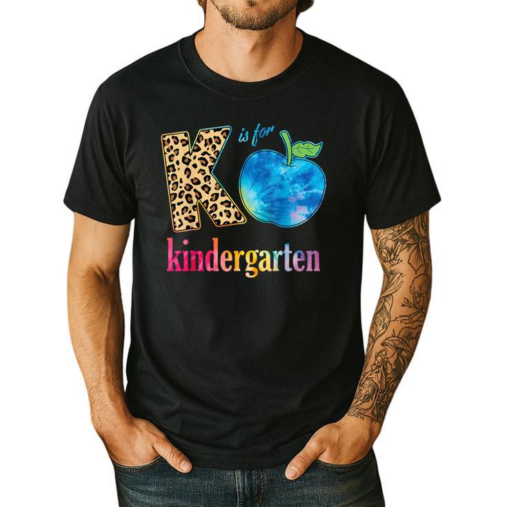 K Is For Kindergarten Teacher Tie Dye Back To School Kinder For Men Women Girls Kids Men's Casual T-Shirt