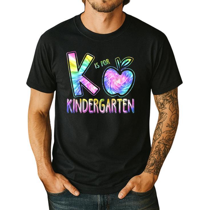 K Is For Kindergarten Teacher Tie Dye Back To School Kinder Men's Casual T-Shirt