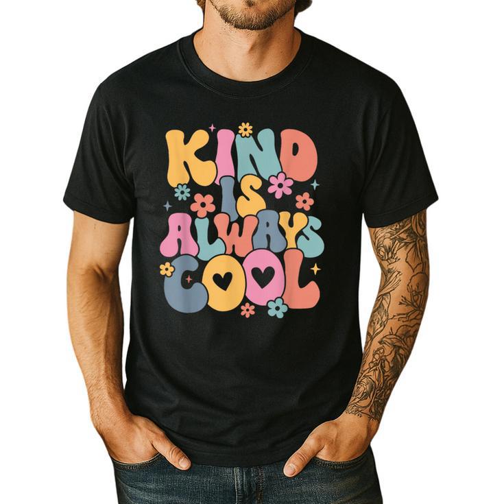 Kind Is Always Cool Groovy Teacher Be Kind Kindness Matters Men's Casual T-Shirt Kind Is Always Cool Groovy Teacher Be Kind Kindness Matters Men's Casual T-Shirt