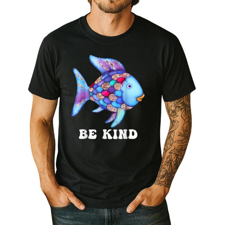 Be Kind Rainbow Fish Teacher Life Teaching Back To School Men's Casual T-Shirt Be Kind Rainbow Fish Teacher Life Teaching Back To School Men's Casual T-Shirt