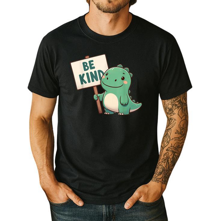 Be Kind Teacher Anti-Bullying Dino Kindness Women Men Boys Men's Casual T-Shirt