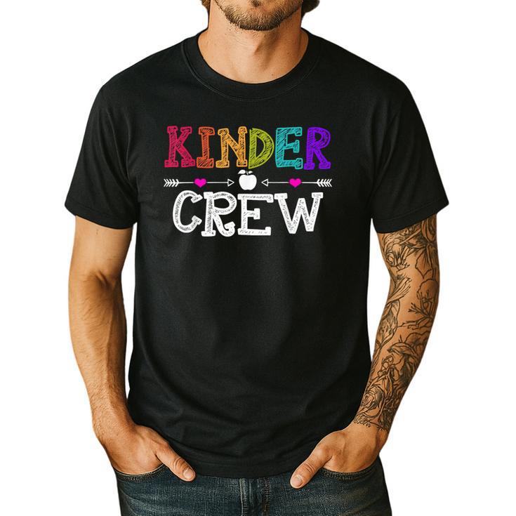 Kinder Crew Kindergarten Teacher 1st Day Of School Men's Casual T-Shirt