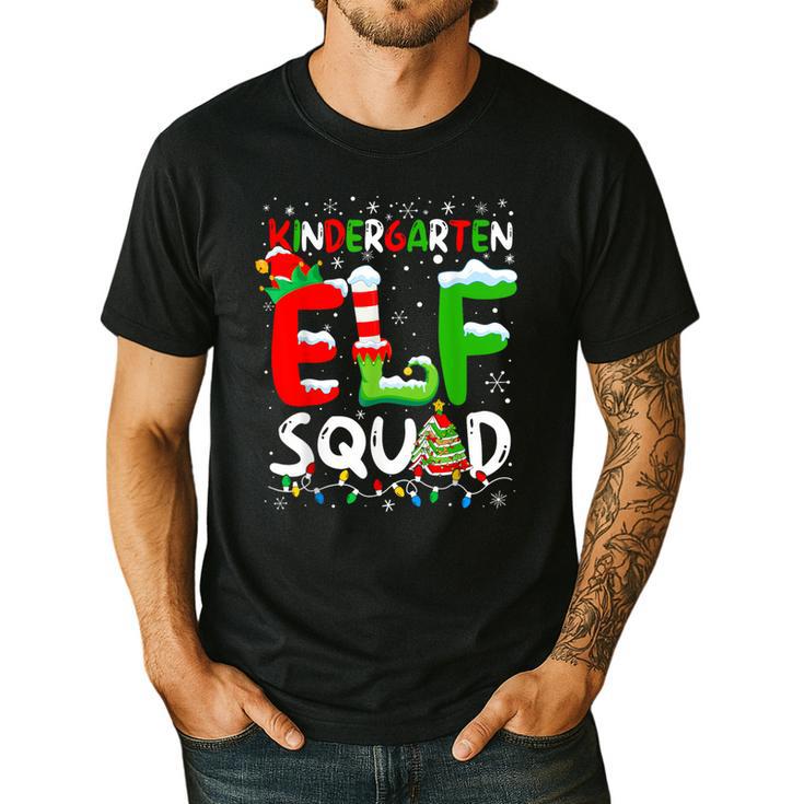 Kindergarten ELF Squad Christmas ELF Student Teacher Men Women Kids Men's Casual T-Shirt