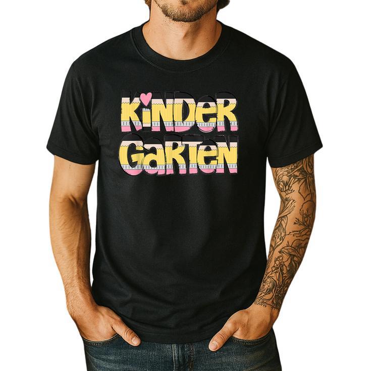 Kindergarten Pencil First Day Of School Teacher Toddler Kids Men's Casual T-Shirt