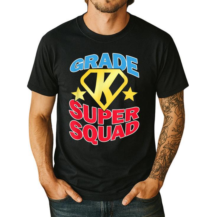 Kindergarten Super Squad Superhero Teacher Team Men Women Girls Kids Men's Casual T-Shirt