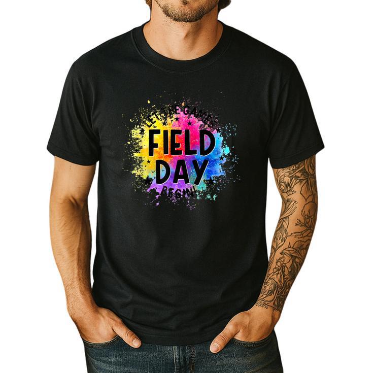 Let The Games Begin Field Day Fun Day Teachers Boys Girls Men's Casual T-Shirt Let The Games Begin Field Day Fun Day Teachers Boys Girls Men's Casual T-Shirt