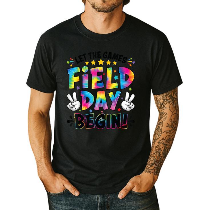 Let The Games Field Day Begin Tie Dye Adults Teacher Kids Men's Casual T-Shirt