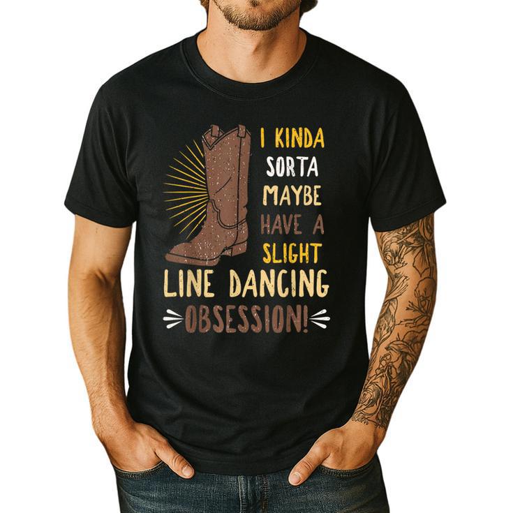 Line Dancing Choreographed Group Dancer Dance Teacher Men's Casual T-Shirt