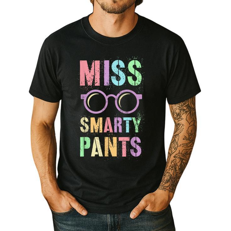 Little MISS SMARTY PANTS School Grad Teacher Last Day Men's Casual T-Shirt