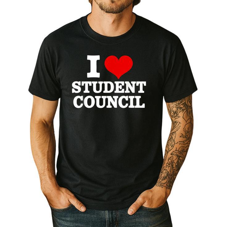 I Love Student Council Student Teacher Men's Casual T-Shirt