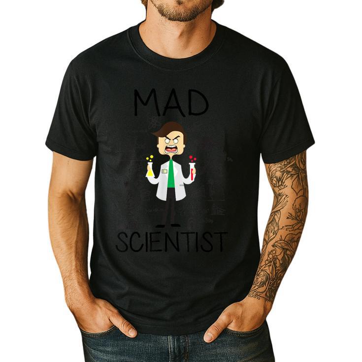 Mad Scientist Shirt Kids Boys Youth Science Teacher Men's Casual T-Shirt