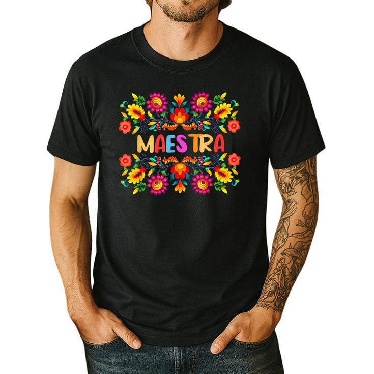 Maestra Cinco De Mayo Spanish Mexican Teacher Men's Casual T-Shirt