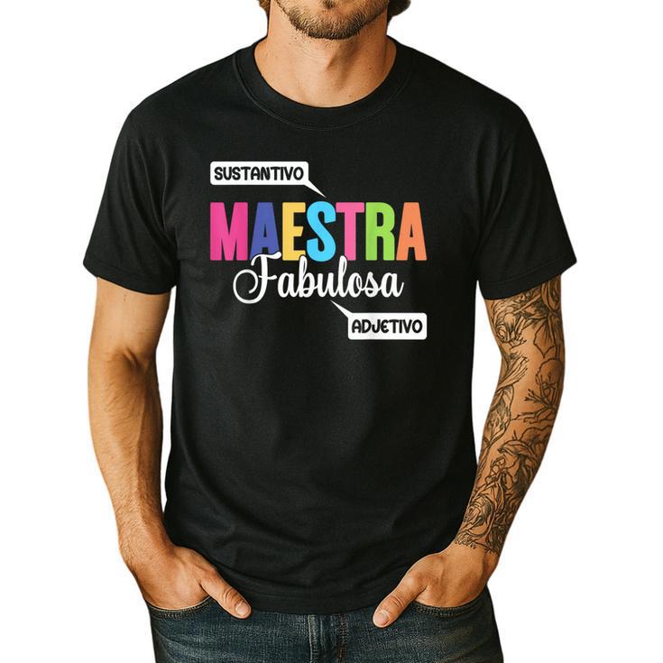 Maestra Fabulosa Bilingual Spanish Espanol Teacher School Men's Casual T-Shirt Maestra Fabulosa Bilingual Spanish Espanol Teacher School Men's Casual T-Shirt
