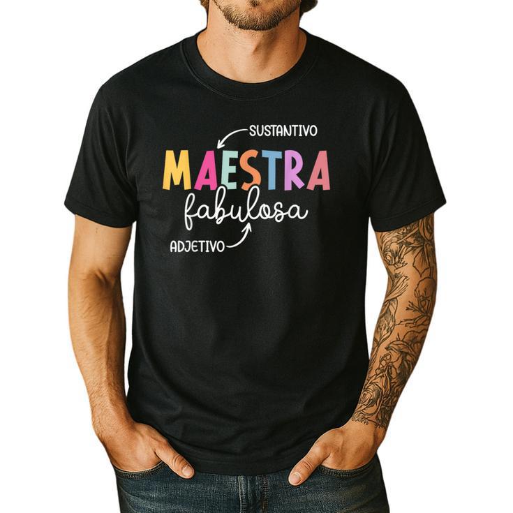 Maestra Fabulosa Maestra De EspañOl Spanish Teacher Men's Casual T-Shirt