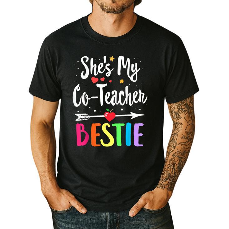 Matching Co-Teacher Best Friend She's My Bestie Work Team Men's Casual T-Shirt