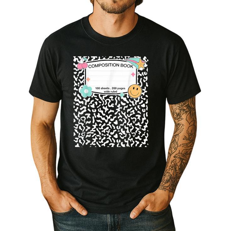 Matching Group Halloween Teacher Composition Book Notebook Men's Casual T-Shirt
