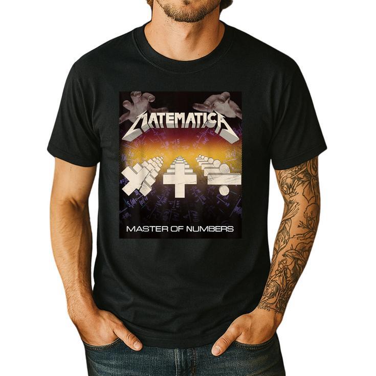 Matematica Master Of Numbers Math Teachers Puppets Parody Men's Casual T-Shirt
