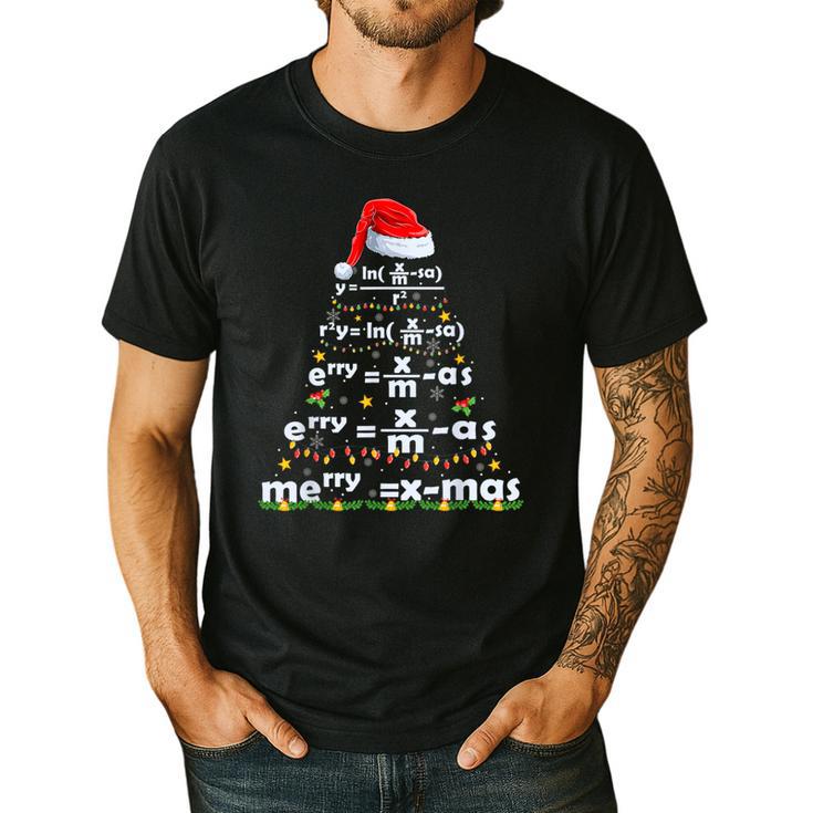 Math Equation Merry X-Mas Math Teacher Christmas Humor Men Women Kids Men's Casual T-Shirt