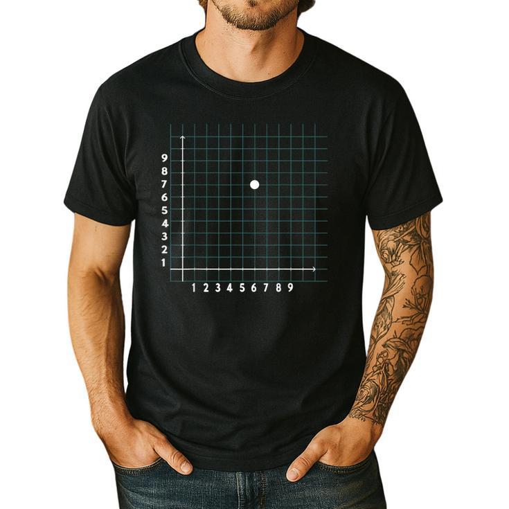 Math Teacher 67 Cartesian Grid Point Humor Men's Casual T-Shirt