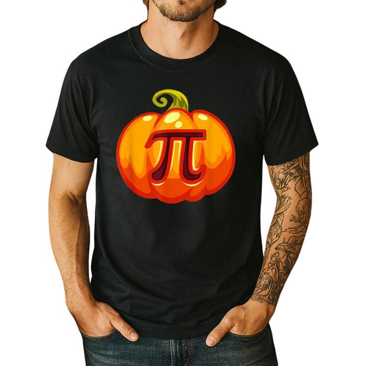 Math Teacher Halloween Costume Pumpkin Pi Pun Pie Men Men's Casual T-Shirt