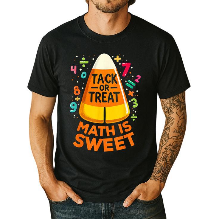 Math Teacher Halloween Costume Trick Or Treat Math Sweet Men's Casual T-Shirt