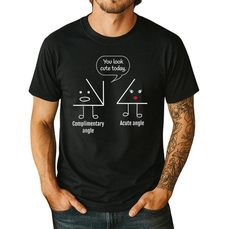 Math Teacher Tee Complimentary Acute Angle T-Shirt Men's Casual T-Shirt